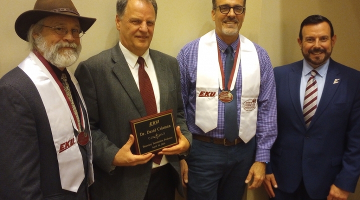 Dr. Todd Gooch, Dr. David Coleman, Dr. Jason Koontz, EKU President David McFaddi